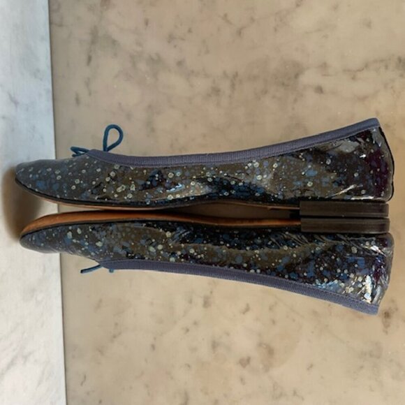REPETTO PARIS Cendrillon AD Blue Ballet Flats Navy Tattoo 38 - Picture 6 of 17